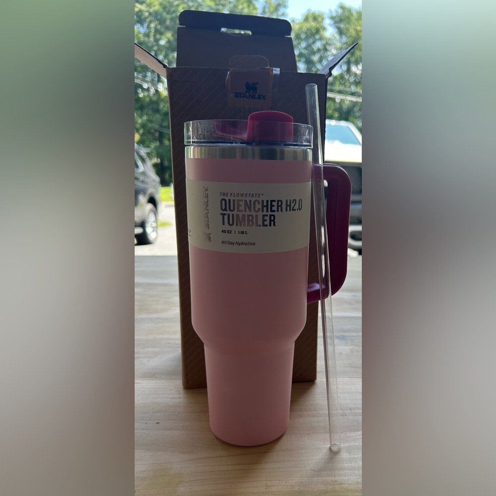 Flamingo Fire 🔥🦩 The Quencher H20 40oz Stanley Flowstate Tumbler